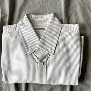 Taylor Stitch Light Gray Pinstripe Shirt